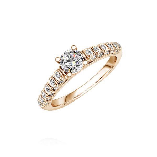 Verlovingsring in roodgoud 18 kt. met 0,3 ct. + in totaal 0,22 ct. Briljant tw/si tw,vs van Steinberg - Q-NMGHL-R7-1RBZ0UZ Verlovingsring in roodgoud 18 kt. met 0,3 ct. + in totaal 0,22 ct. Briljant tw/si tw,vs van Steinberg - Q-NMGHL-R7-1RBZ0UZ