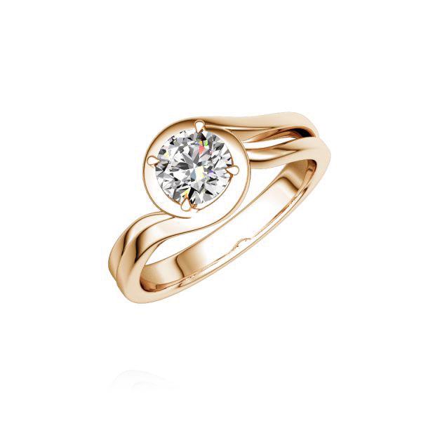 Verlovingsring in roodgoud 18 kt. met 0,4 ct. Briljant tw/si van Steinberg - Q-NL366-R7-1R7K9JZ Verlovingsring in roodgoud 18 kt. met 0,4 ct. Briljant tw/si van Steinberg - Q-NL366-R7-1R7K9JZ