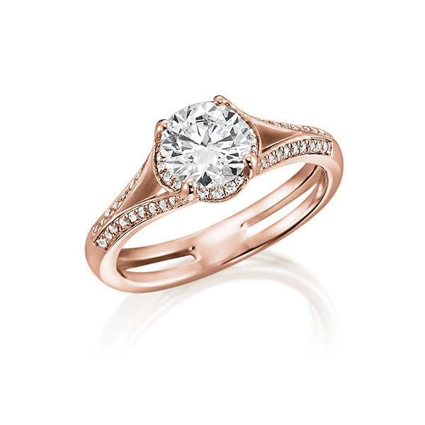 Verlovingsring in roodgoud 18 kt. met 0,7 ct. + in totaal 0,18 ct. Briljant tw/si tw,vs van Steinberg - Q-NMECR-R7-1RA2ULZ Verlovingsring in roodgoud 18 kt. met 0,7 ct. + in totaal 0,18 ct. Briljant tw/si tw,vs van Steinberg - Q-NMECR-R7-1RA2ULZ