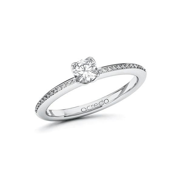Verlovingsring in witgoud 14 kt. met 0,3 ct. + in totaal 0,13 ct. Briljanten tw/si van acredo - A-ZZDWW-WW5-1R9BCAZ Verlovingsring in witgoud 14 kt. met 0,3 ct. + in totaal 0,13 ct. Briljanten tw/si van acredo - A-ZZDWW-WW5-1R9BCAZ