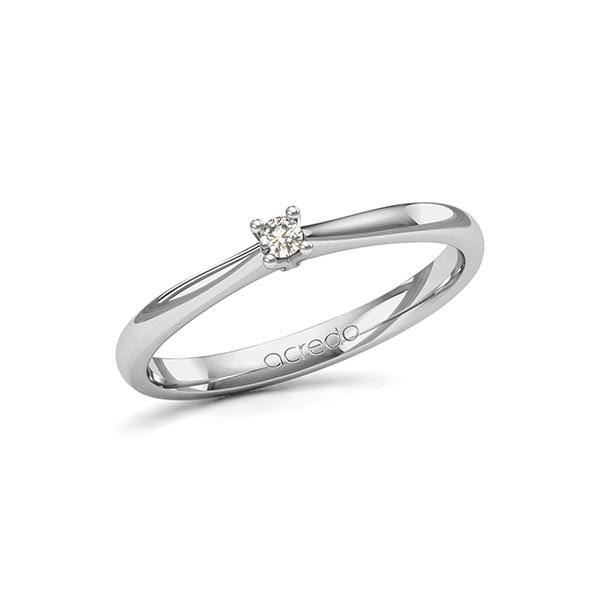 Verlovingsring in witgoud 14 kt. met in totaal 0,05 ct. Briljant tw/si van acredo - A-11KW0P-W5-1TNGMZ Verlovingsring in witgoud 14 kt. met in totaal 0,05 ct. Briljant tw/si van acredo - A-11KW0P-W5-1TNGMZ