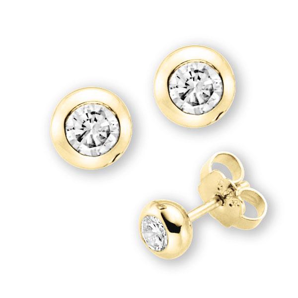 Zarge rund, Ohrstecker in Gelbgold 585 mit zus. 0,3 ct. Brillant tw, vs von 123GOLD - E-3WK7H-G5-3QAJCZ Zarge rund, Ohrstecker in Gelbgold 585 mit zus. 0,3 ct. Brillant tw, vs von 123GOLD - E-3WK7H-G5-3QAJCZ