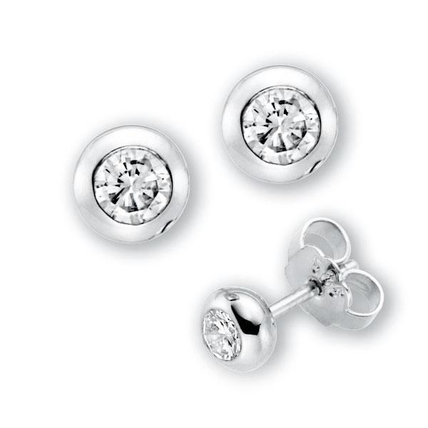 Zarge rund, Ohrstecker in Weissgold 585 mit zus. 0,2 ct. Brillant tw, vs von 123GOLD - E-3WK7N-W5-3QAJBZ Zarge rund, Ohrstecker in Weissgold 585 mit zus. 0,2 ct. Brillant tw, vs von 123GOLD - E-3WK7N-W5-3QAJBZ