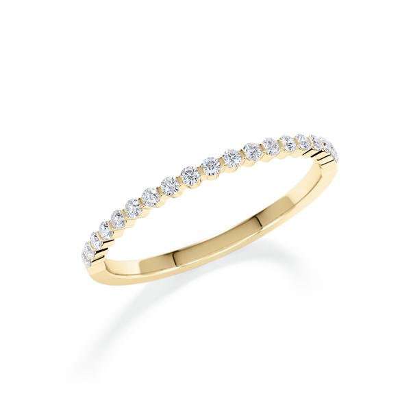 Memoire/Diamantring in Gelbgold 585 halbausgefasst mit zus. 0,2 ct. Brillant tw, si von Steinberg - Q-14LKZU-G5-1YUFSQZ