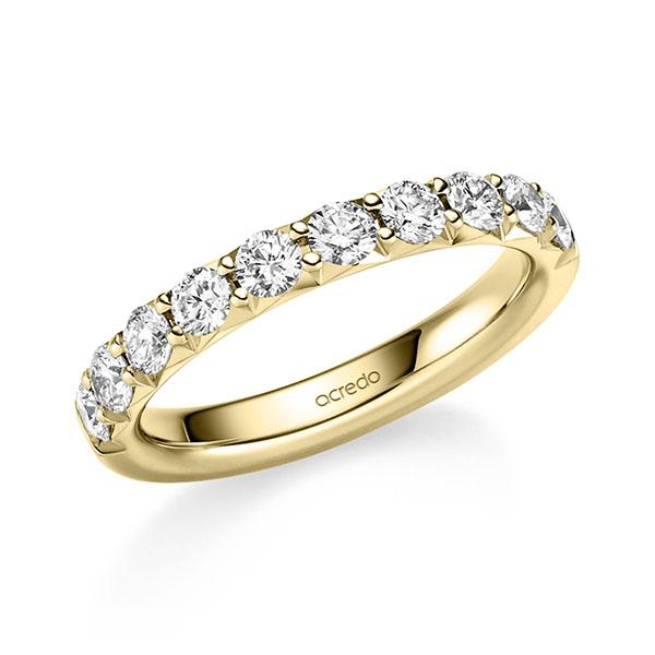 Memoire/Diamantring in Gelbgold 585 halbausgefasst mit zus. 1 ct. Brillant tw, si von acredo - A-17F1NQ-G5-1Q8AUWZ