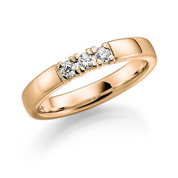 Memoire/Diamantring in Roségold 585 mit zus. 0,18 ct. Brillant tw, vs von acredo - A-7Y8SR-E5-8Y0L1Z