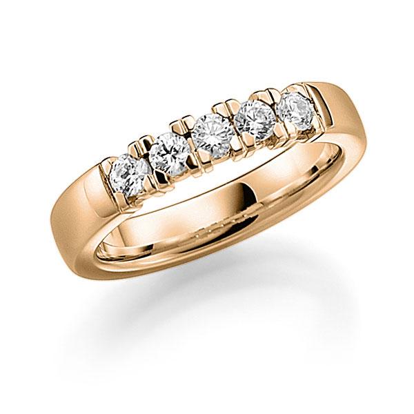 Memoire/Diamantring in Roségold 585 mit zus. 0,5 ct. Brillant tw, vs von acredo - A-7INLR-E5-2LGKEZ