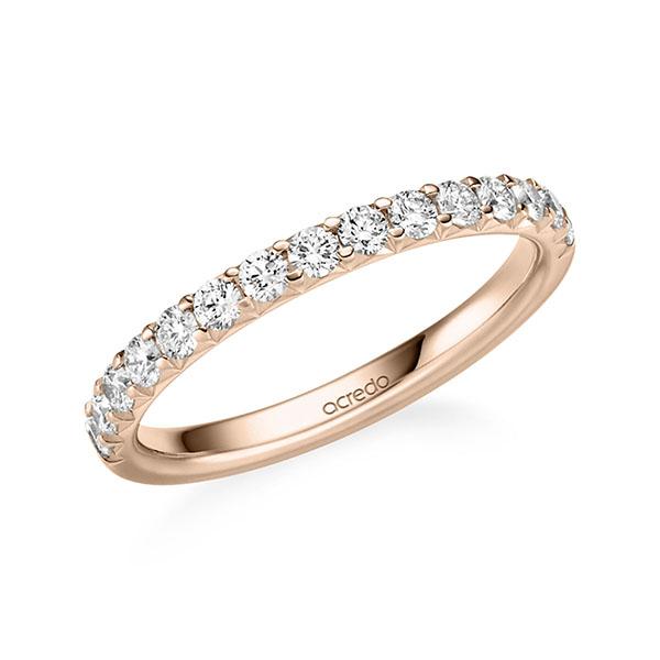 Memoire/Diamantring in Rotgold 585 halbausgefasst mit zus. 0,6 ct. Brillant tw, si von acredo - A-17F1NT-R5-1U0LI1Z