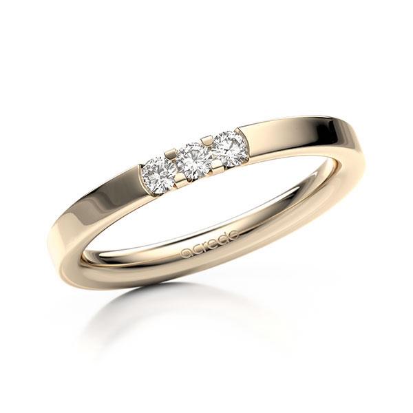 Memoire/Diamantring in Signature Gold 585 mit zus. 0,15 ct. Brillant tw, vs von acredo - A-13P8HN-X5-8XDJWZ