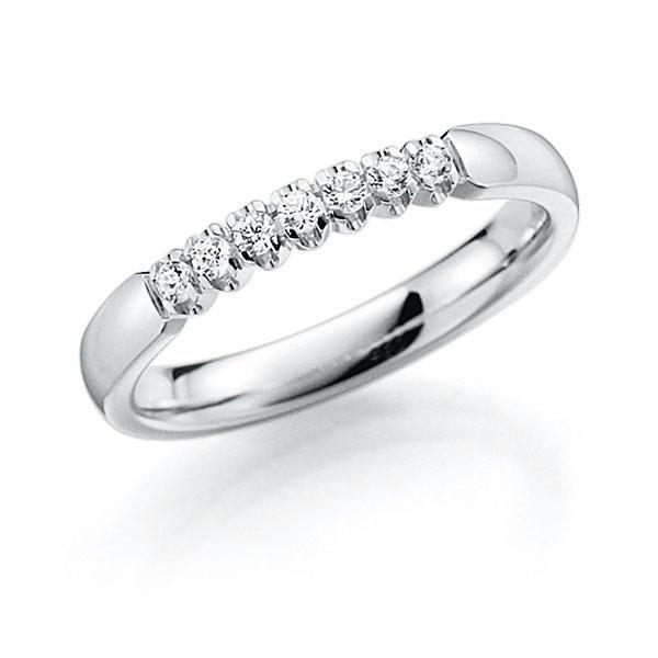 Memoire/Diamantring in Weißgold 585 mit zus. 0,14 ct. Brillant tw, vs von acredo - A-7X0RR-W5-2LGETZ