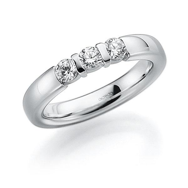 Memoire/Diamantring in Weißgold 585 mit zus. 0,21 ct. Brillant tw, vs von acredo - A-7J1ER-W5-2LGICZ