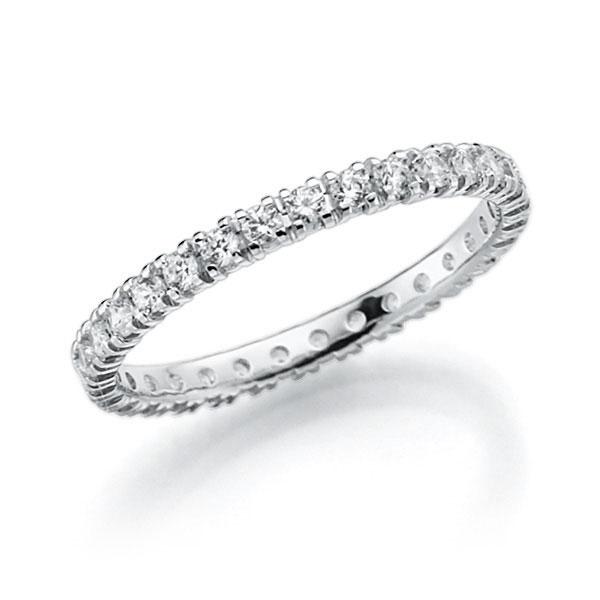 Memoire/Diamantring in Weißgold 585 vollausgefasst mit zus. 0,84 ct. Brillant tw, vs von acredo - A-7IQ1G-W5-BHF4GZ