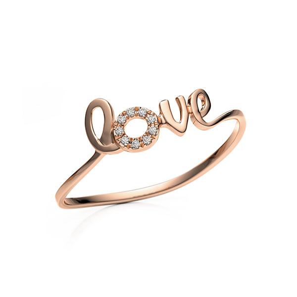 Ring in Rotgold 750 mit zus. 0,003 ct. w, si - BD-1385BH-R7-1WNEJRZ