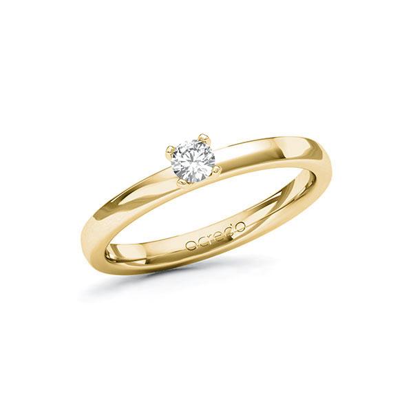 Verlobungsring in Gelbgold 585 mit zus. 0,15 ct. Brillant tw, si von acredo - A-10EM3N-GG5-1Y2627Z