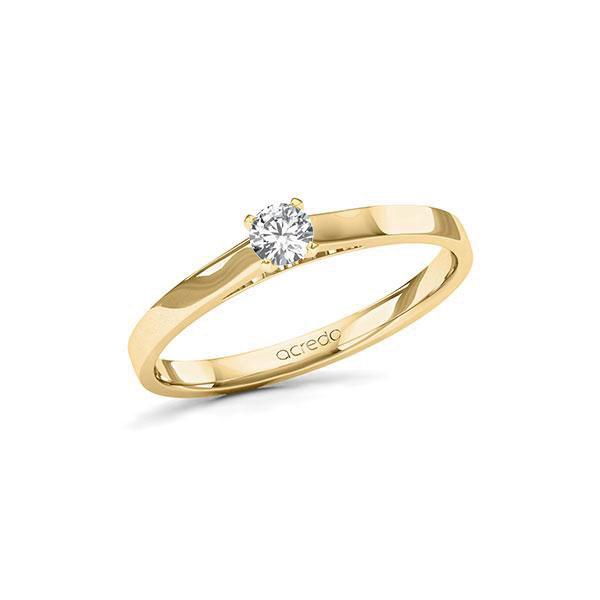 Verlobungsring in Gelbgold 585 mit zus. 0,15 ct. Brillant tw, si von acredo - A-11LBZ8-GG5-1TVPQ0Z