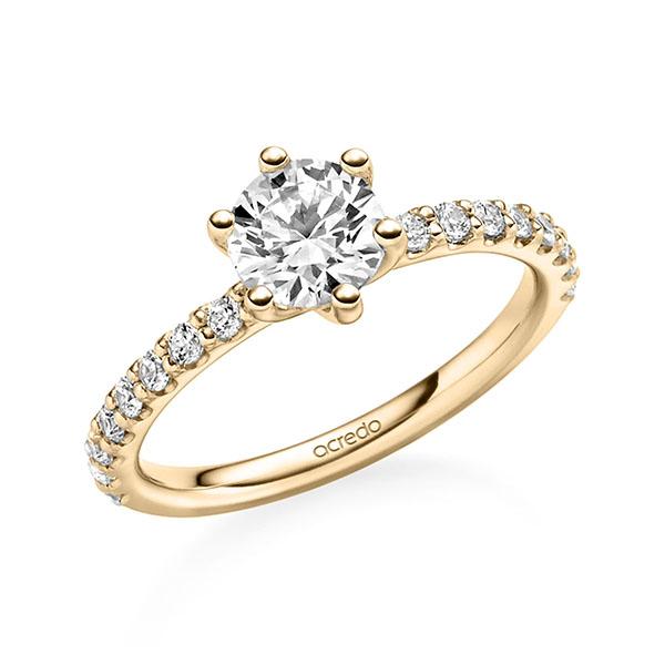 Verlobungsring in Roségold 585 mit 0,7 ct. + zus. 0,32 ct. Brillant tw, si von acredo - A-19MH51-E5-21HBD8Z