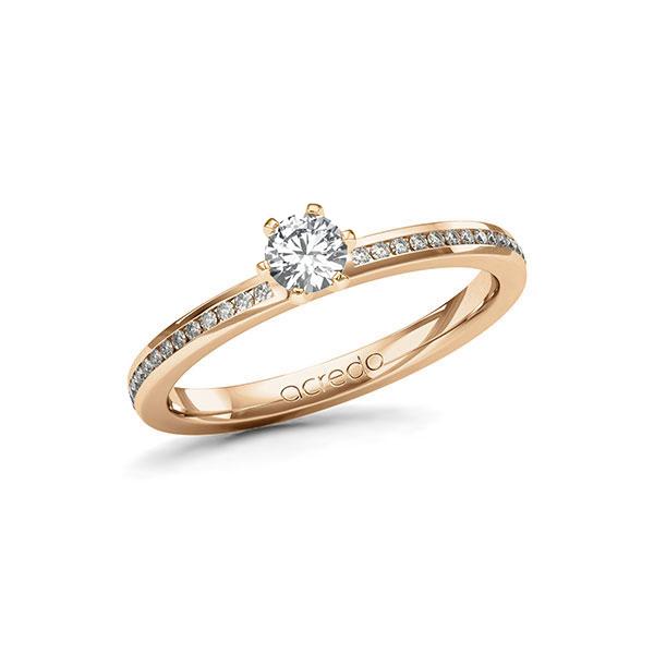 Verlobungsring in Roségold 585 mit zus. 0,39 ct. Brillant tw, si von acredo - A-11AB1B-EE5-1Y261IZ