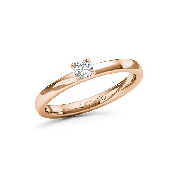 Verlobungsring in Rotgold 585 mit zus. 0,15 ct. Brillant tw, si von acredo - A-10EM44-RR5-1Y2627Z
