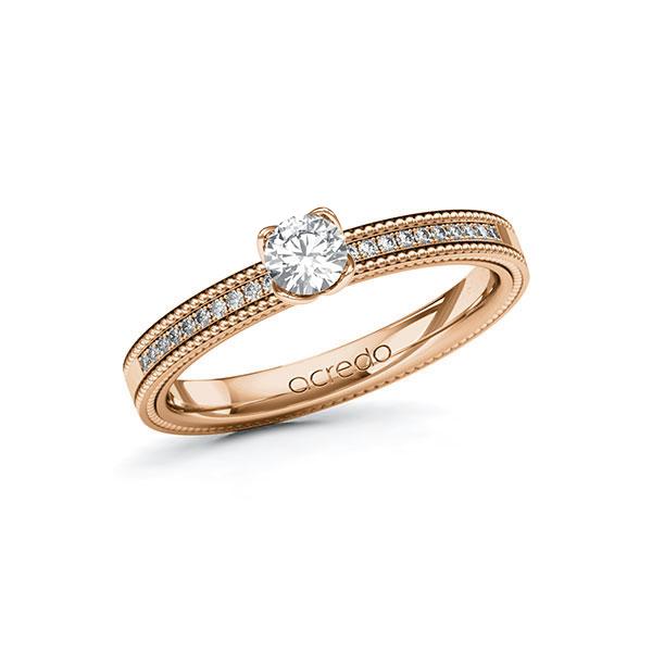 Verlobungsring in Rotgold 585 mit zus. 0,35 ct. Brillant tw, si von acredo - A-10ZGNU-RR5-1Y27WFZ