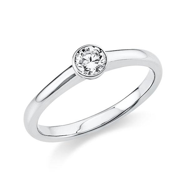 Verlobungsring in Weißgold 585 mit zus. 0,25 ct. Brillant tw, si - BD-13LPRB-W5-1XBWTXZ